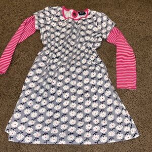 Mini Boden girls floral dress 7-8 striped‎